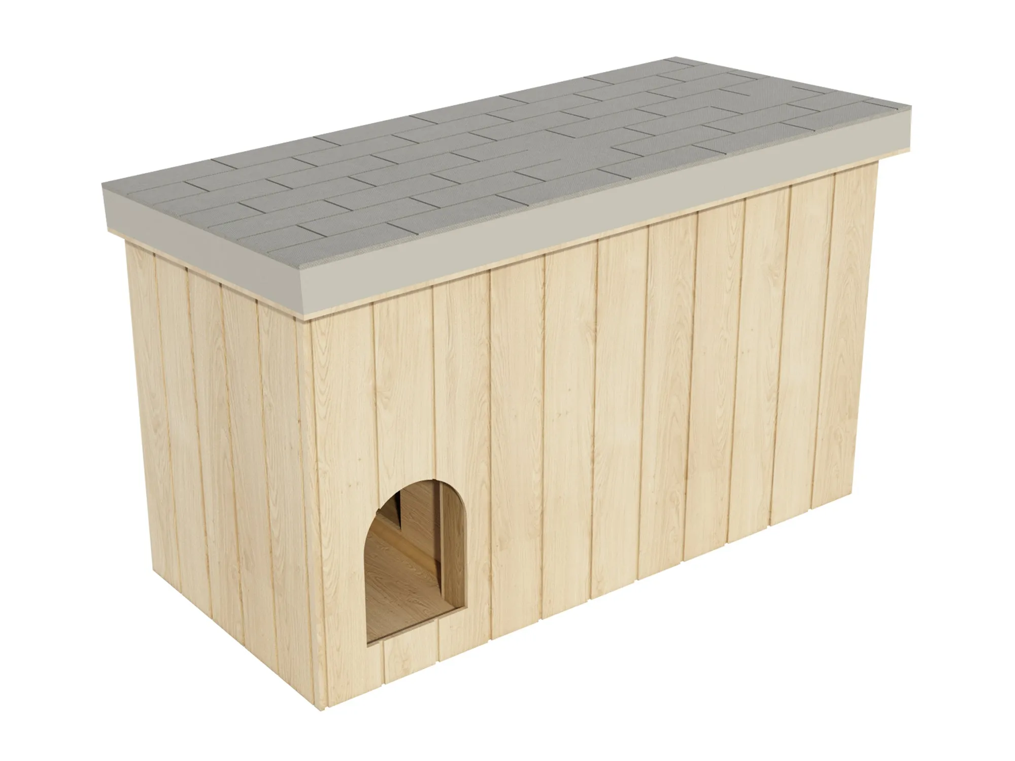 Large Dog House DIY Plans Outdoor Wooden Pet Shelter Kennel Doghouse All Weather