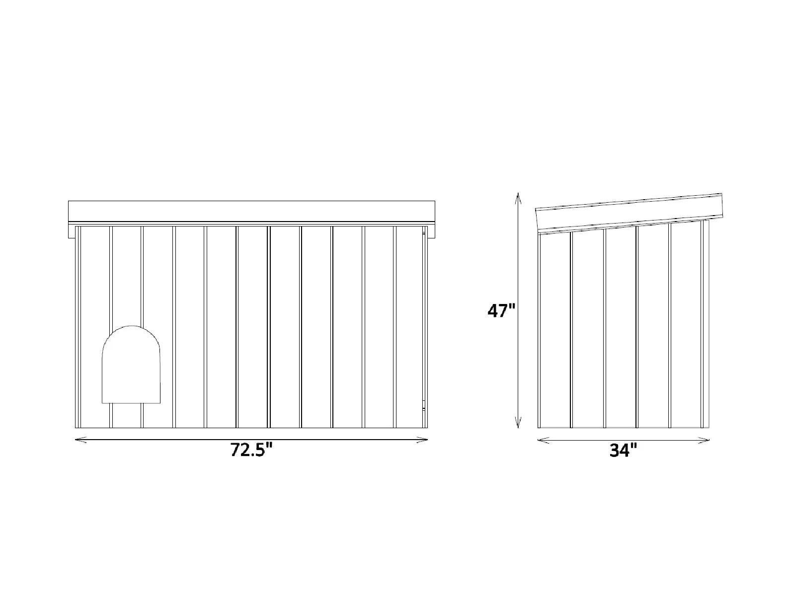 Large Dog House DIY Plans Outdoor Wooden Pet Shelter Kennel Doghouse All Weather