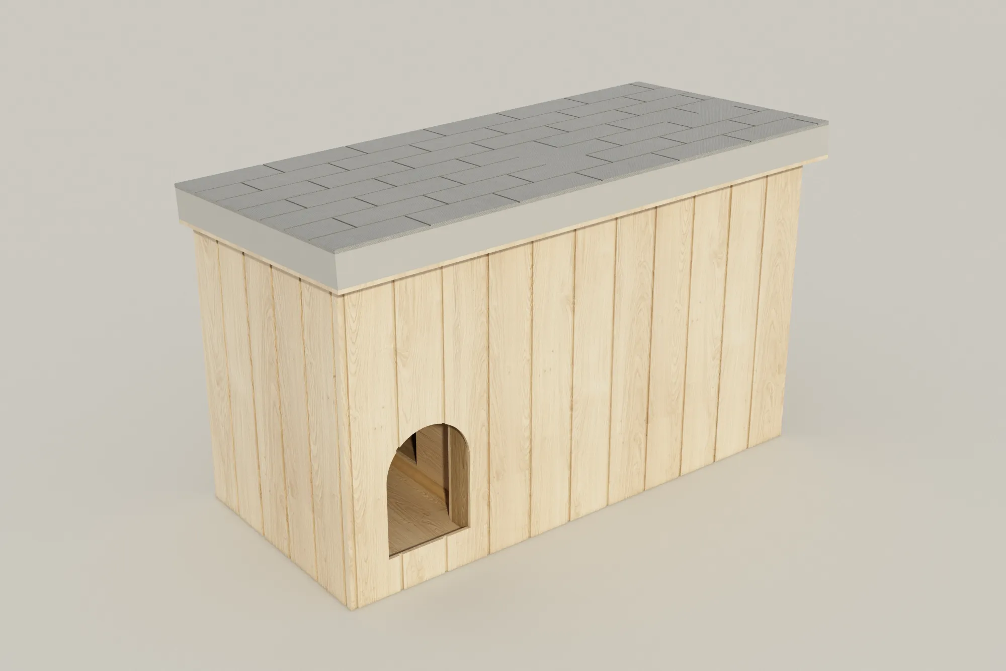 Large Dog House DIY Plans Outdoor Wooden Pet Shelter Kennel Doghouse All Weather