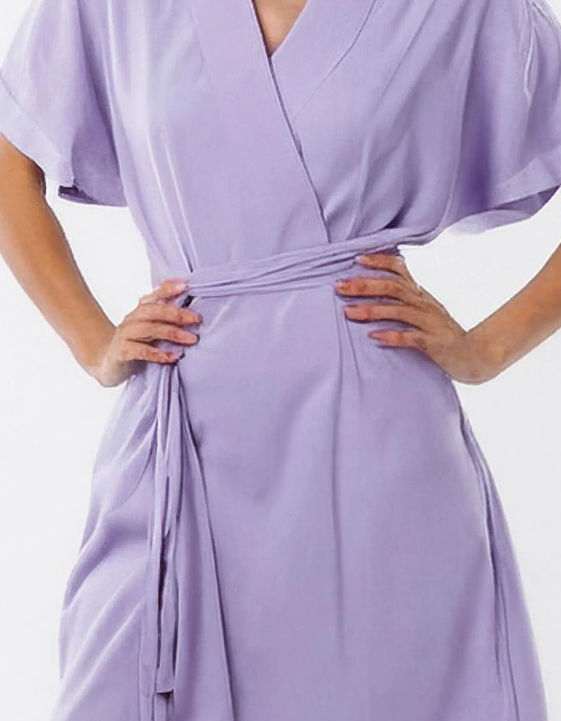 Lavender Breeze Mini Wrap Dress