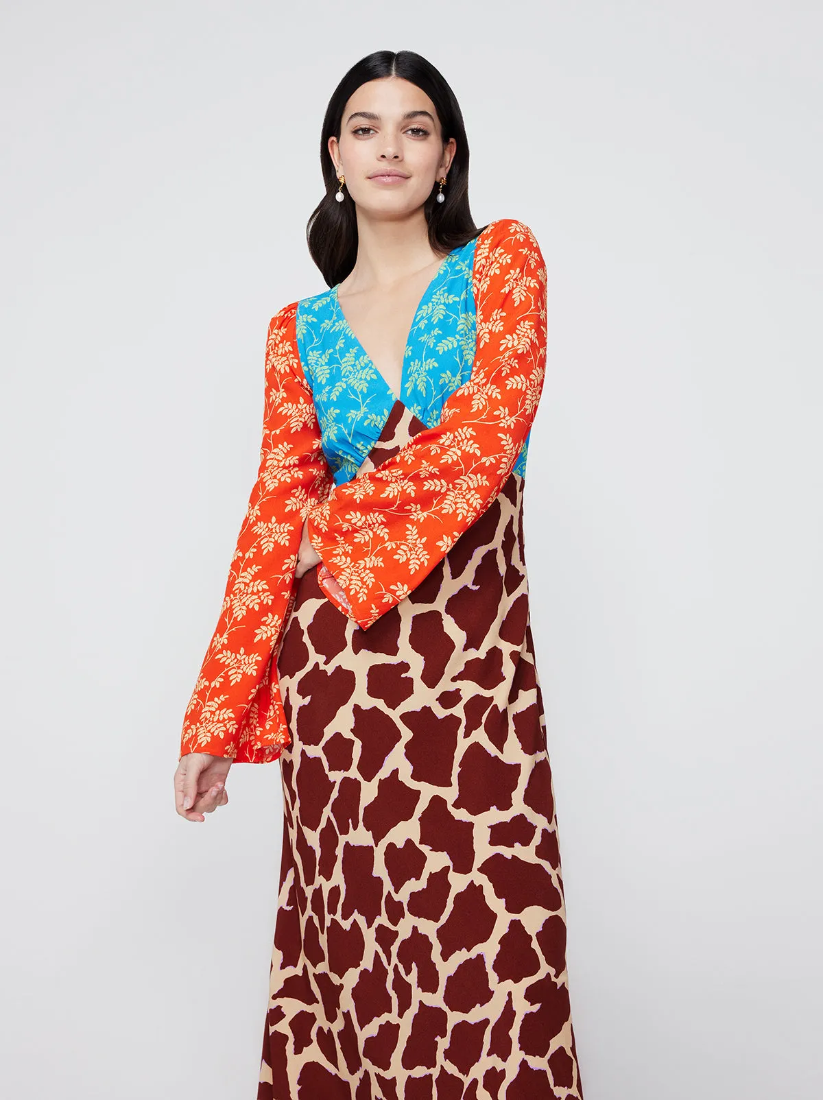 Libby Mixed Animal Print Maxi Dress