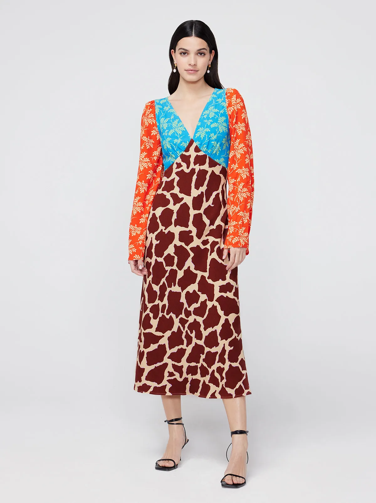 Libby Mixed Animal Print Maxi Dress