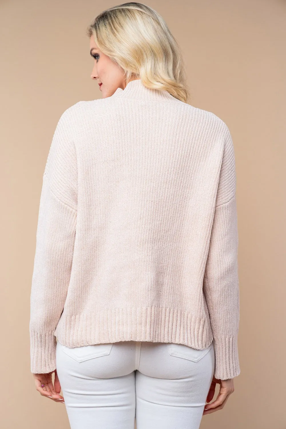 Long Sleeve Mock Neck Sweater