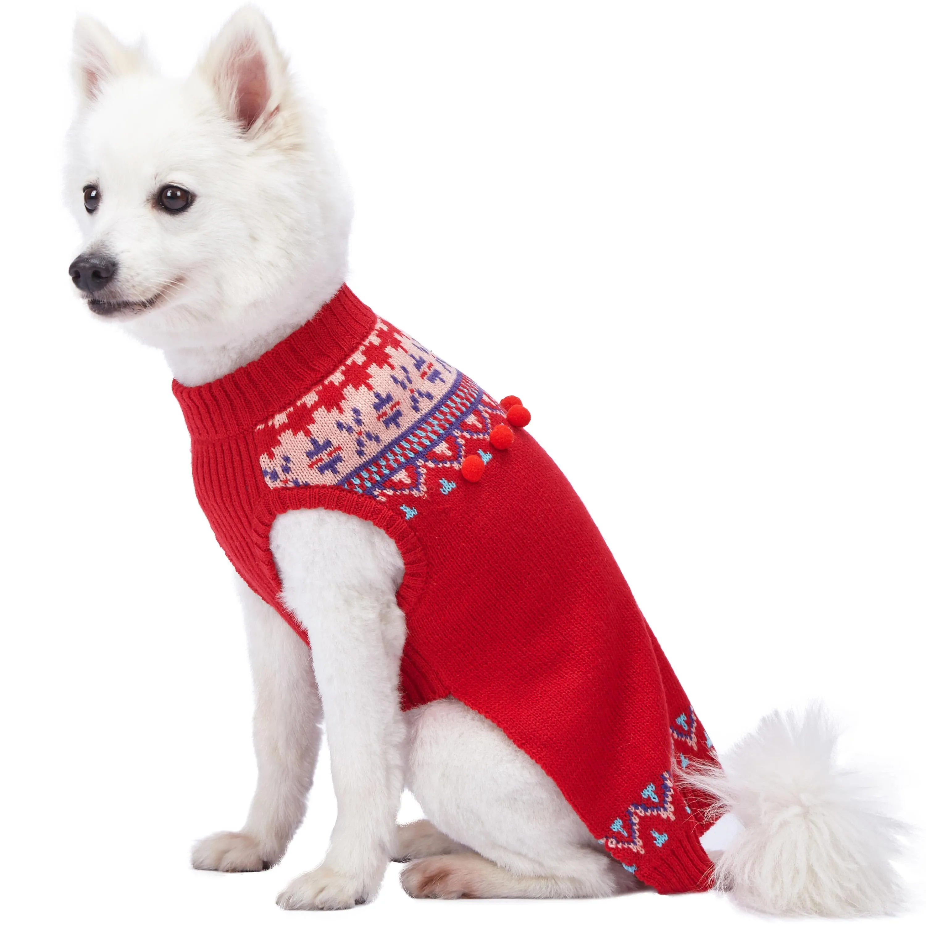 Lopi Dog Sweater in Holiday Red