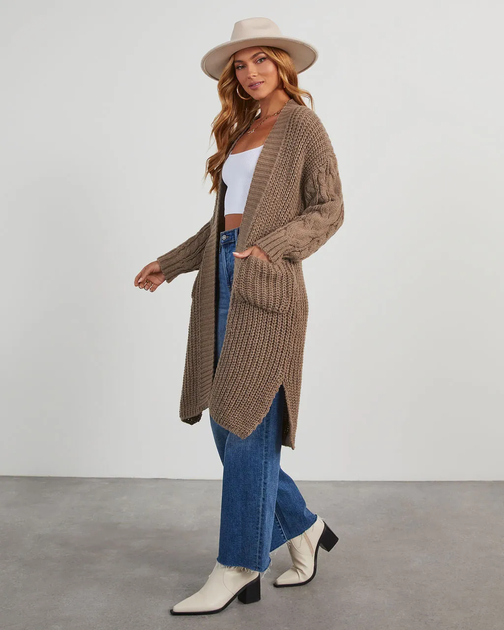 Ludlow Cable Knit Duster Cardigan