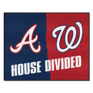 MLB House Divided - Braves / Nationals House Divided Rug - 34 in. x 42.5 in.