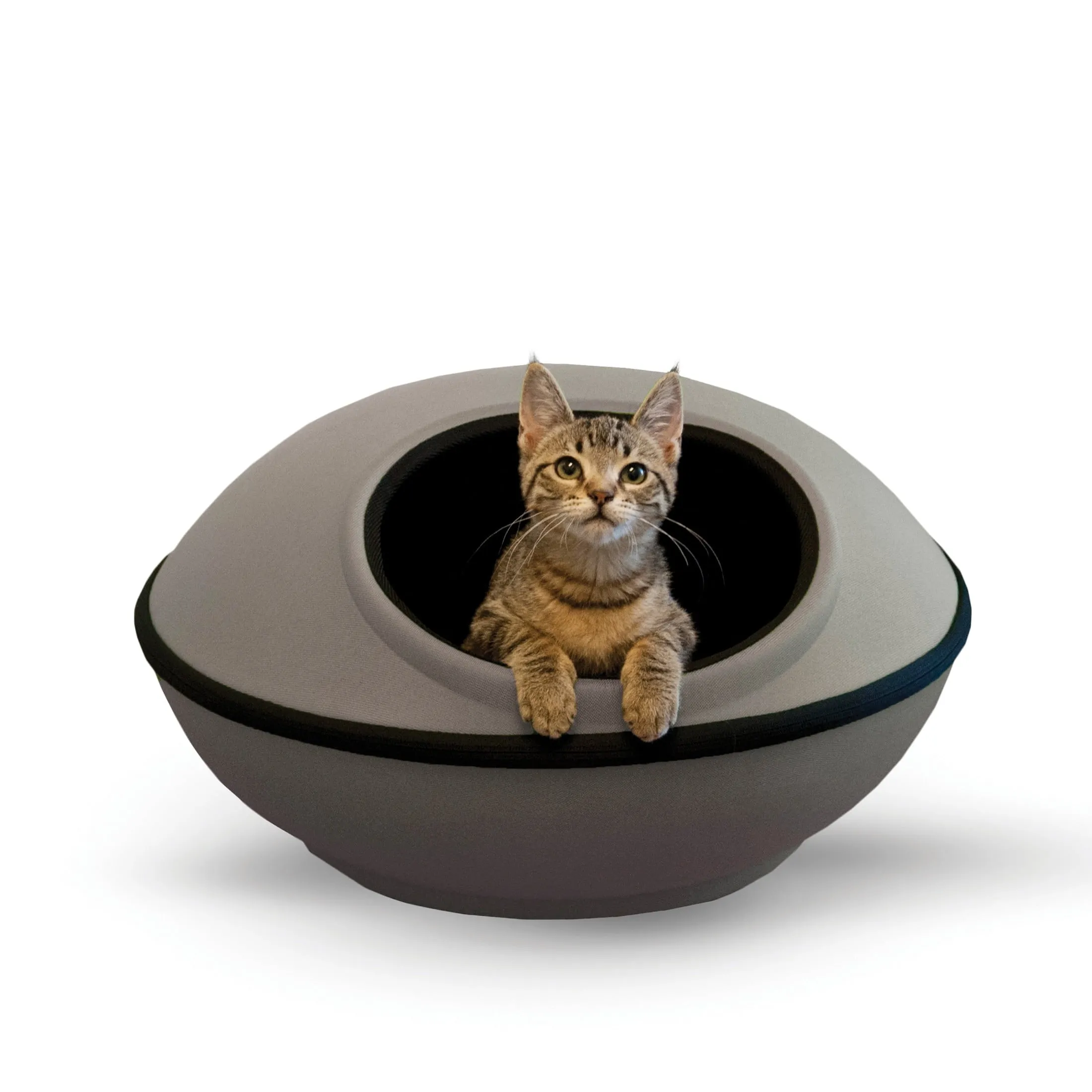 Mod Dream Pod Pet Bed Gray/Black 22 Inches Unheated