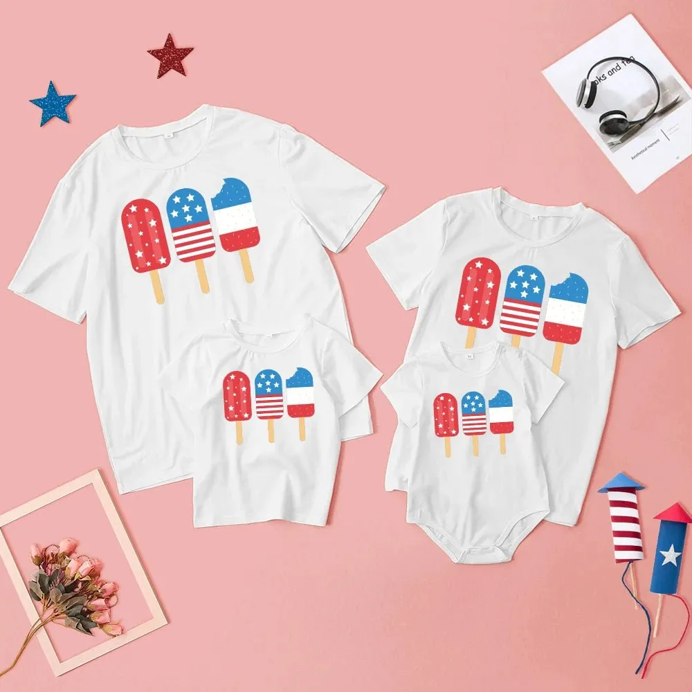 Mommy and Me Patriotic Popsicle Top