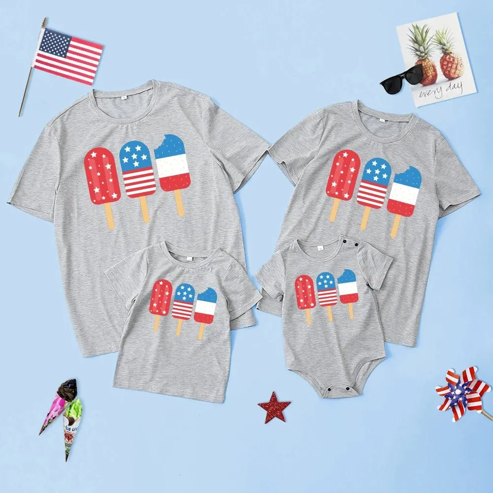 Mommy and Me Patriotic Popsicle Top