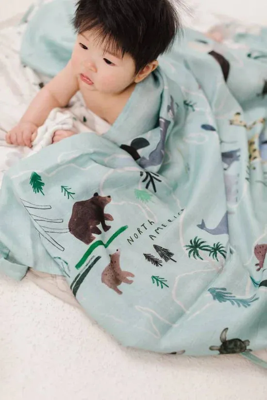 Muslin Swaddle, World Map