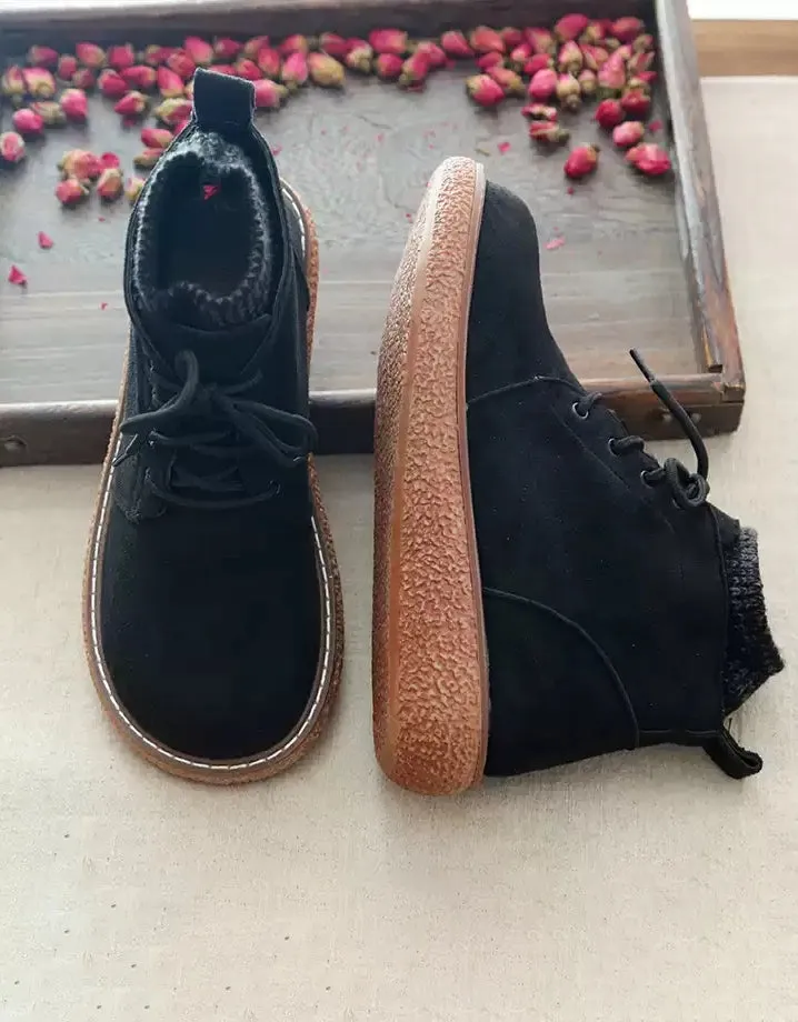 Non-slip Suede Retro Platform Comfortable Boots