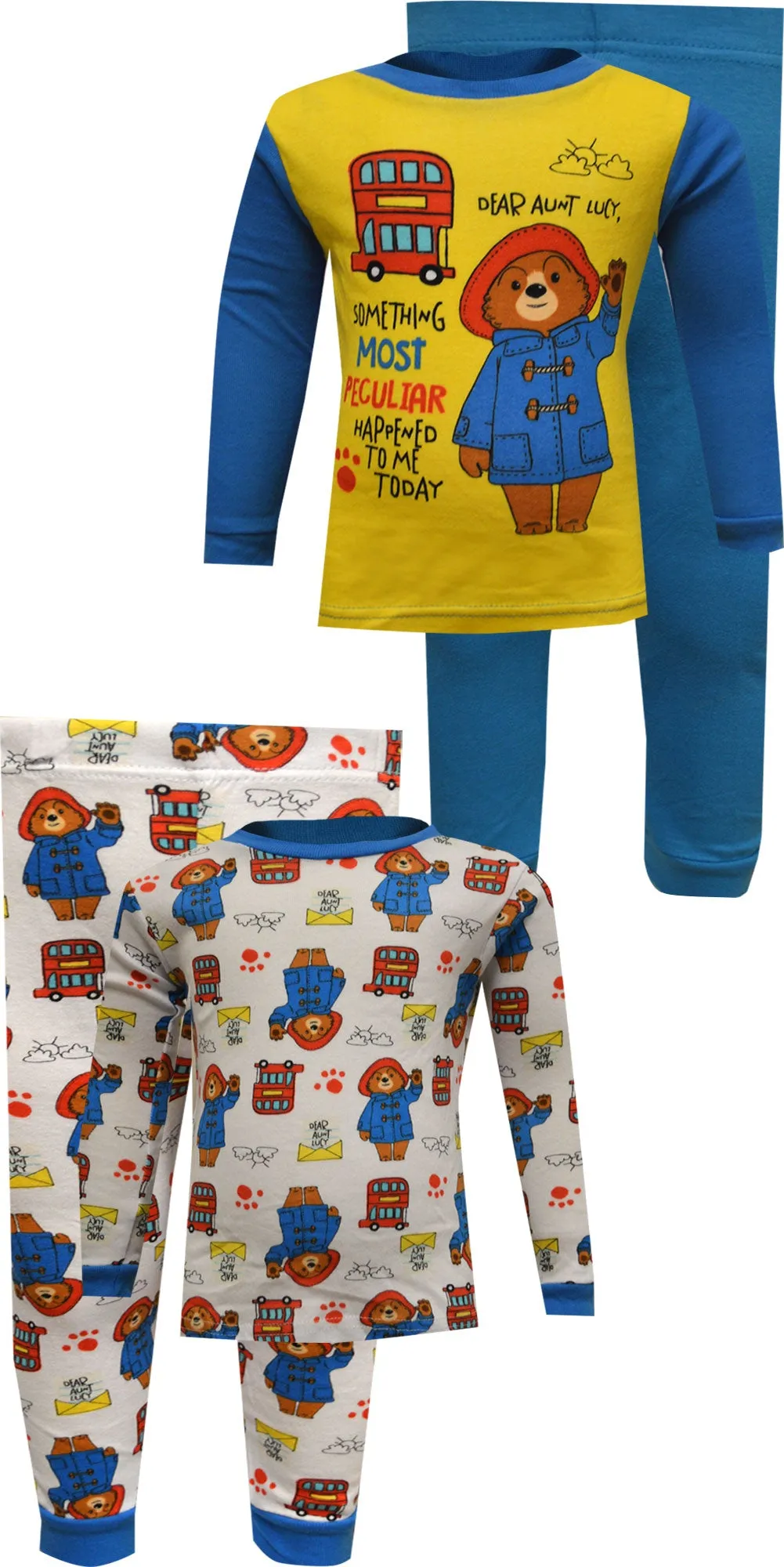 Paddington Bear 4 Piece Cotton Infant Pajamas