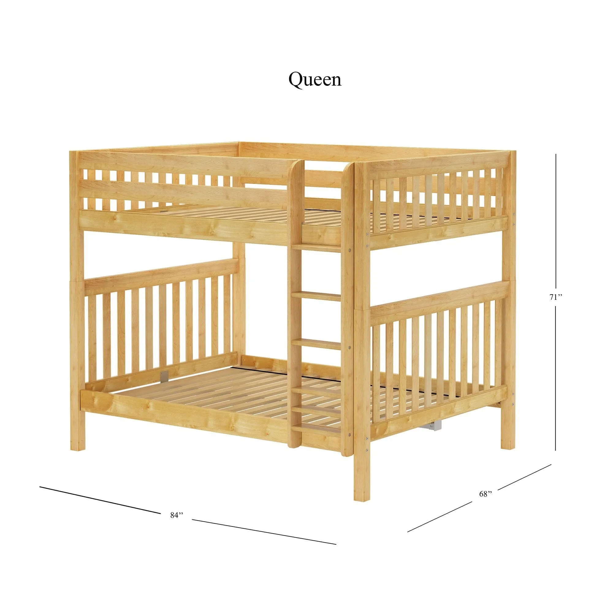 Queen High Bunk Bed with Ladder