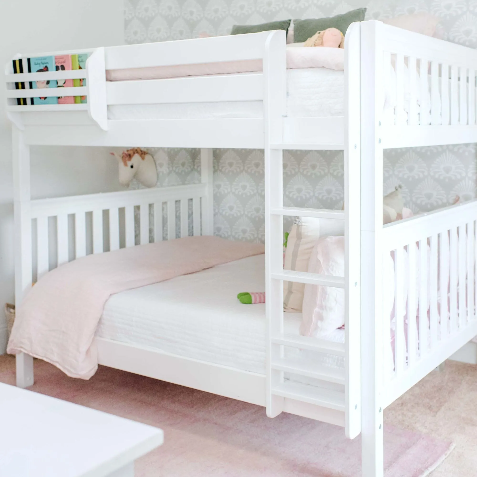 Queen High Bunk Bed with Ladder