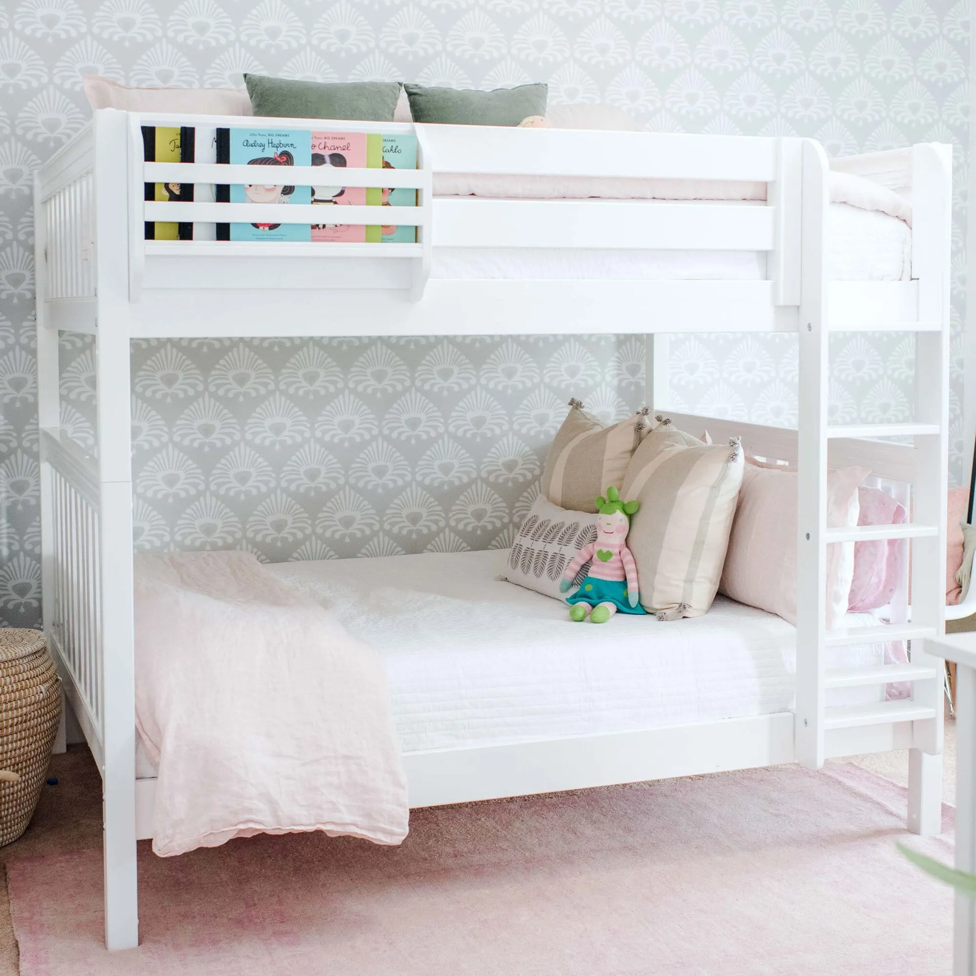 Queen High Bunk Bed with Ladder