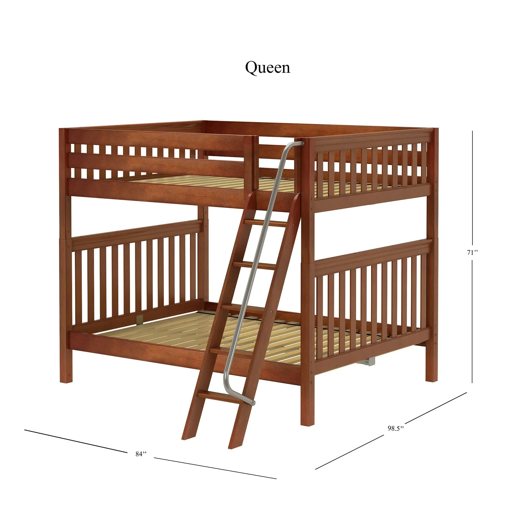 Queen High Bunk Bed with Ladder