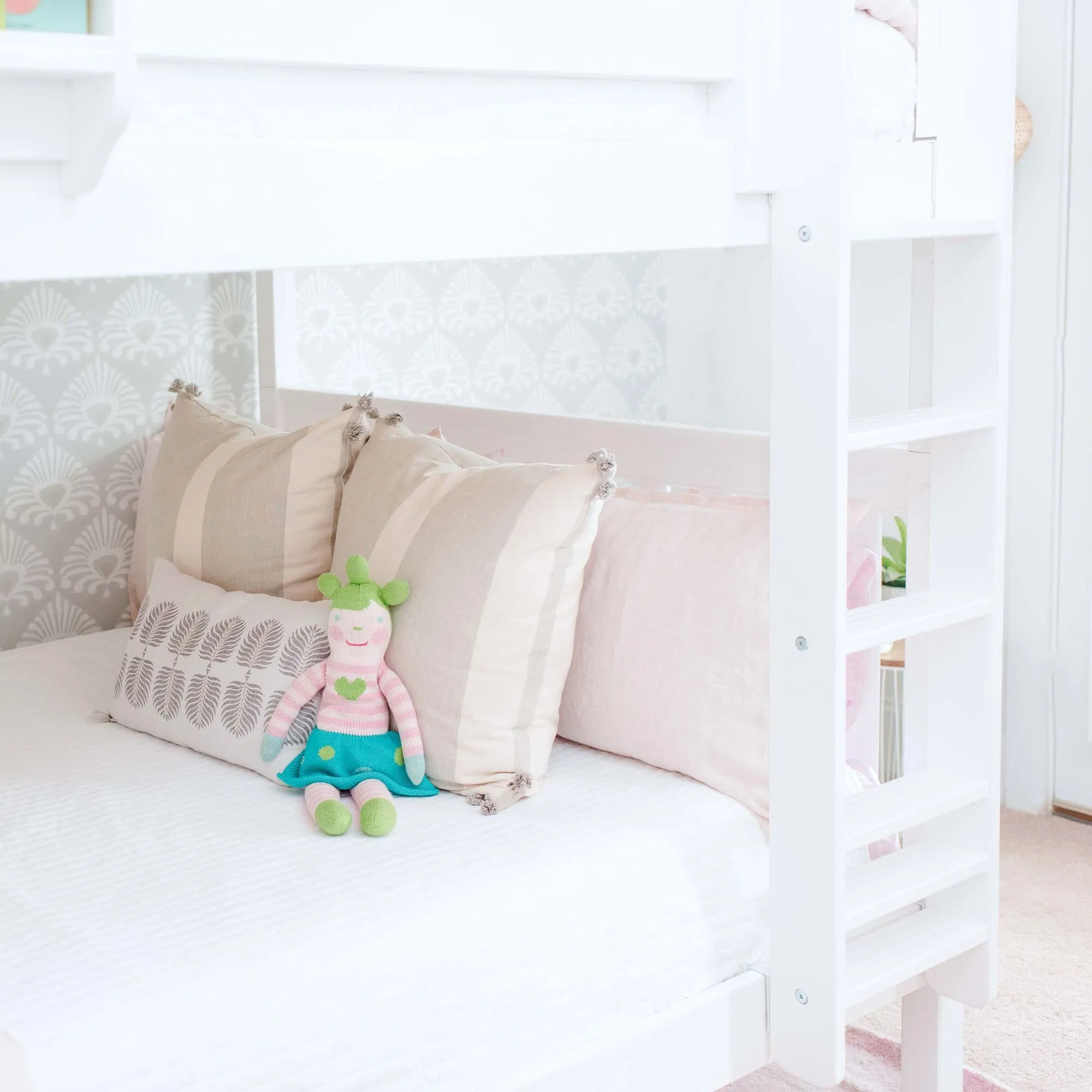 Queen High Bunk Bed with Ladder