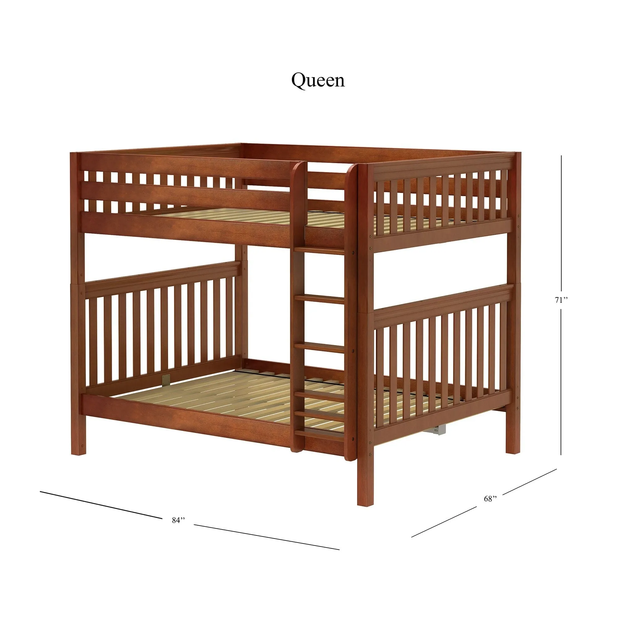 Queen High Bunk Bed with Ladder