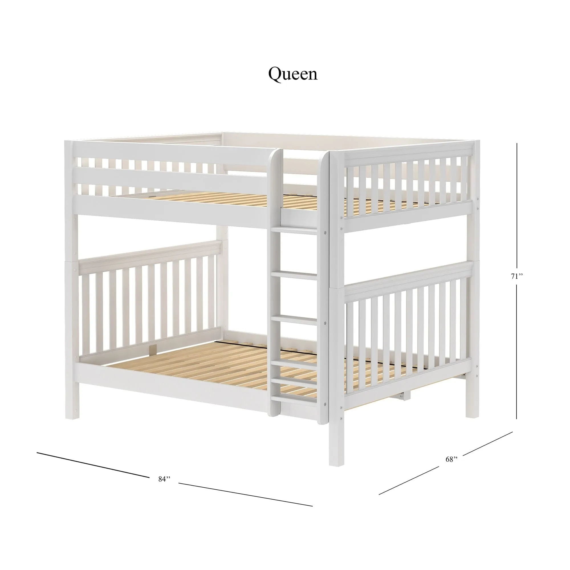 Queen High Bunk Bed with Ladder