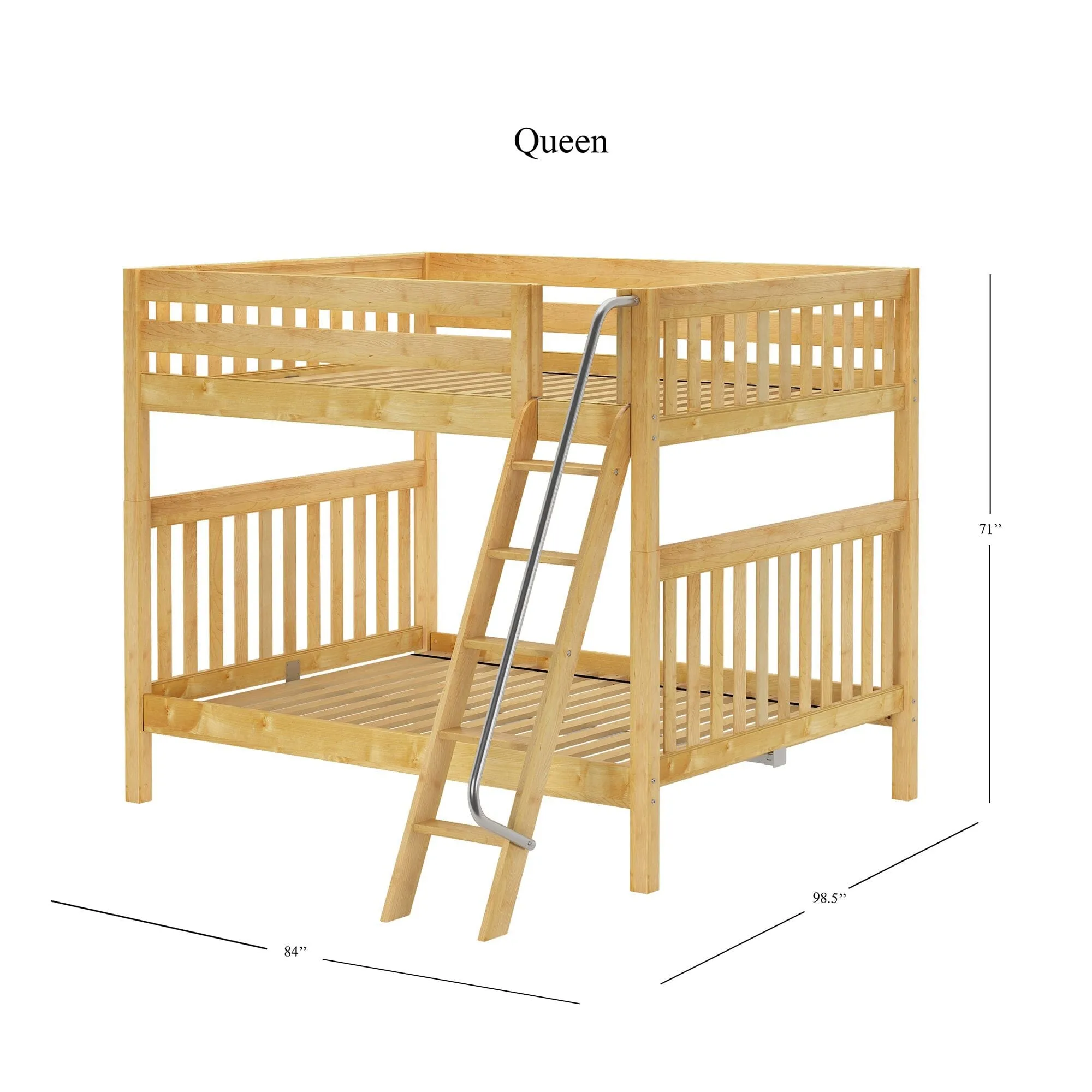 Queen High Bunk Bed with Ladder