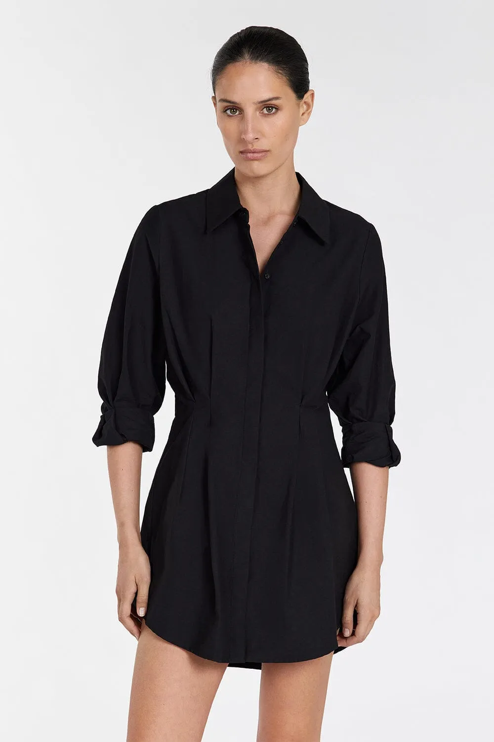 RACHEL BLACK SHIRT MINI DRESS