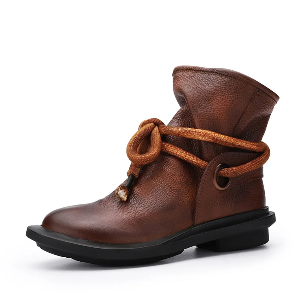 Retro Leather Comfortable Winter Boots | Gift Shoes