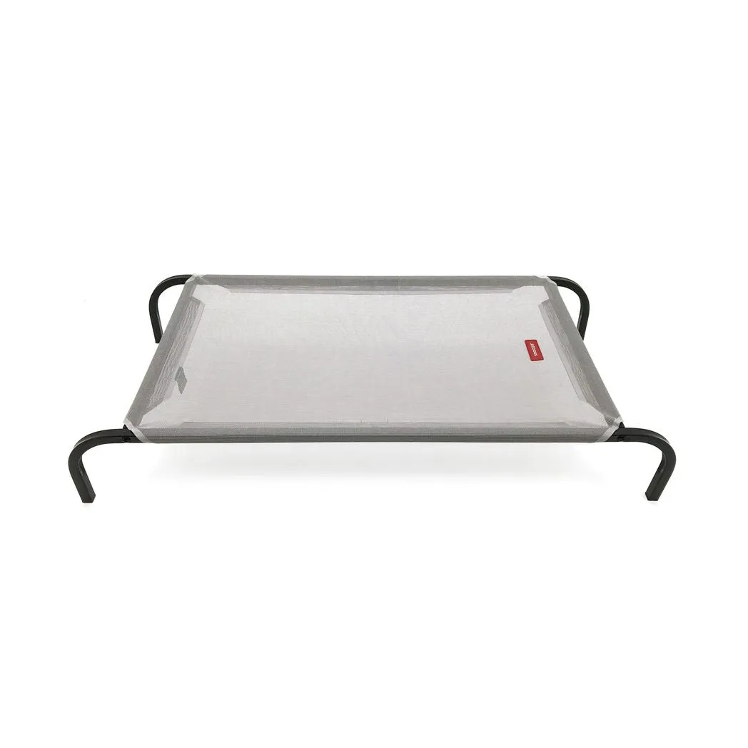 Snooza Flea-Free Grey and Black Flat Packed Raised Dog Bed Large