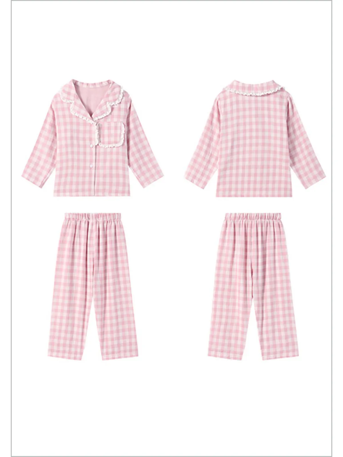 Snooze In Style Pink Gingham Pajama Set