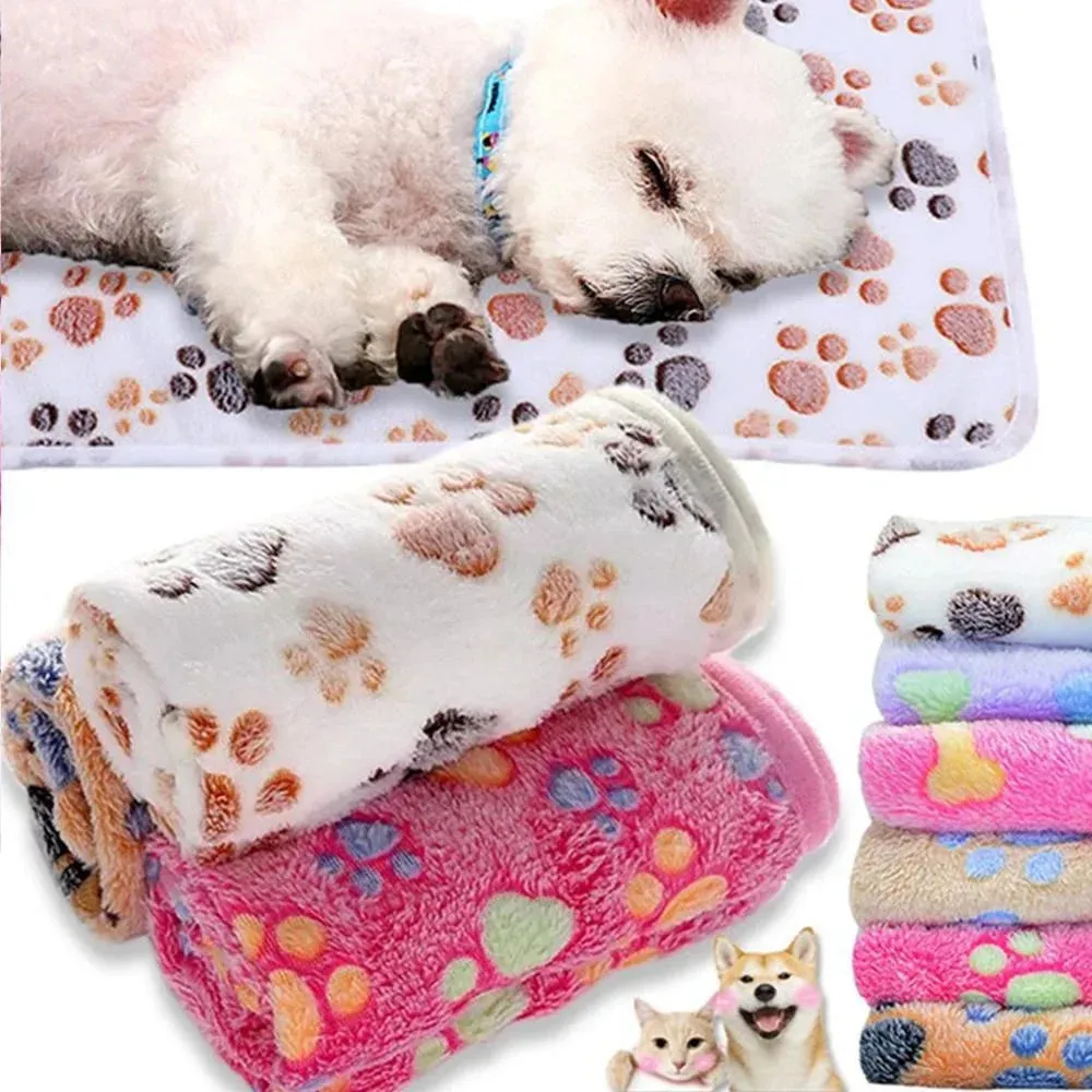 Soft Fluffy Quality Pet Blanket Cute Cartoon Pet Mat Warm and Comfortable Blanket for Cats and Dogs