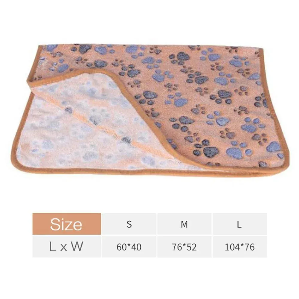 Soft Fluffy Quality Pet Blanket Cute Cartoon Pet Mat Warm and Comfortable Blanket for Cats and Dogs