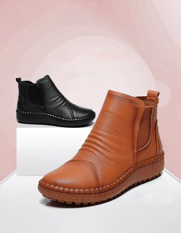 Soft Sole Comfortable Leather Retro Boots