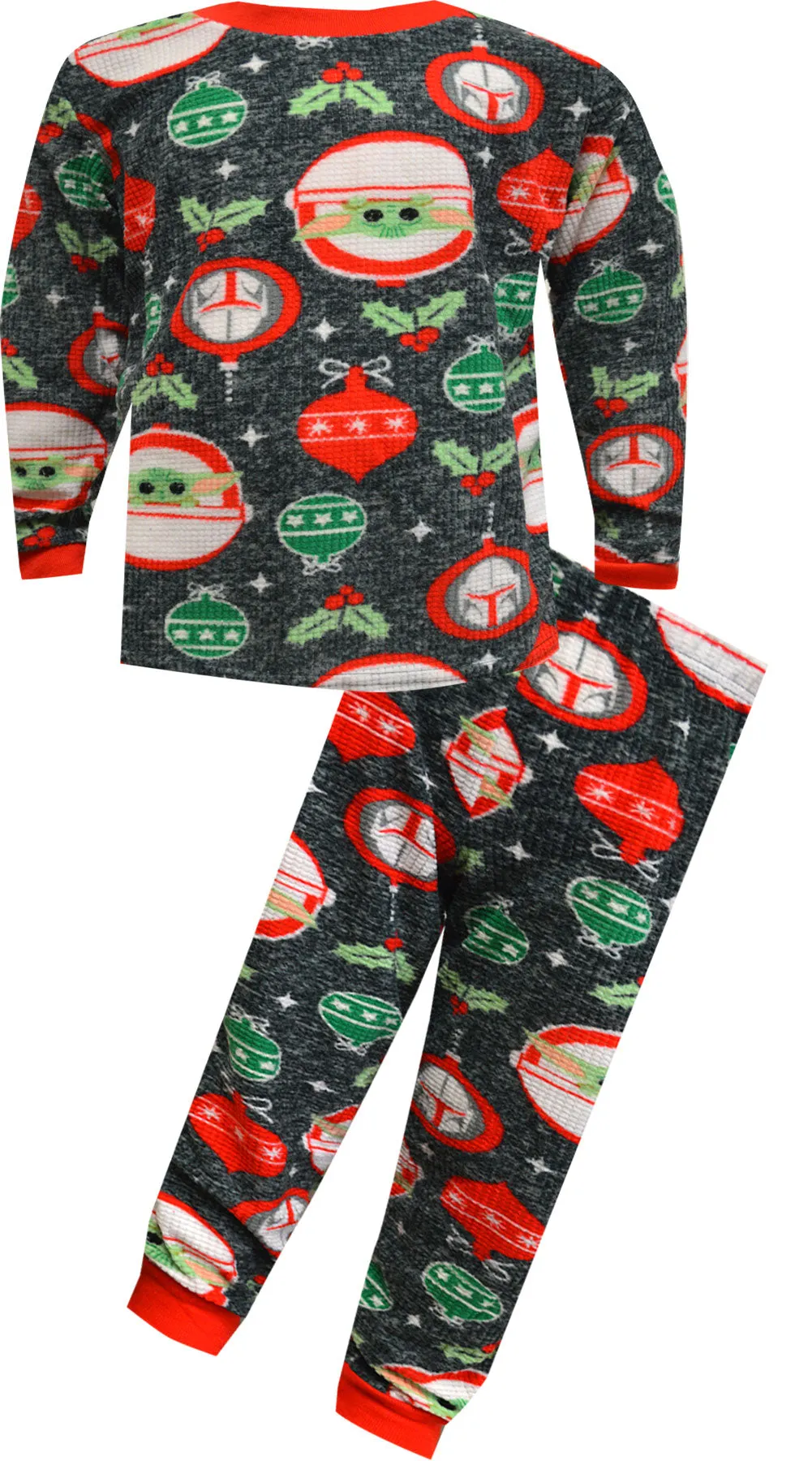 Star Wars Mandalorian Holiday Power Waffle Fleece Christmas Pajama