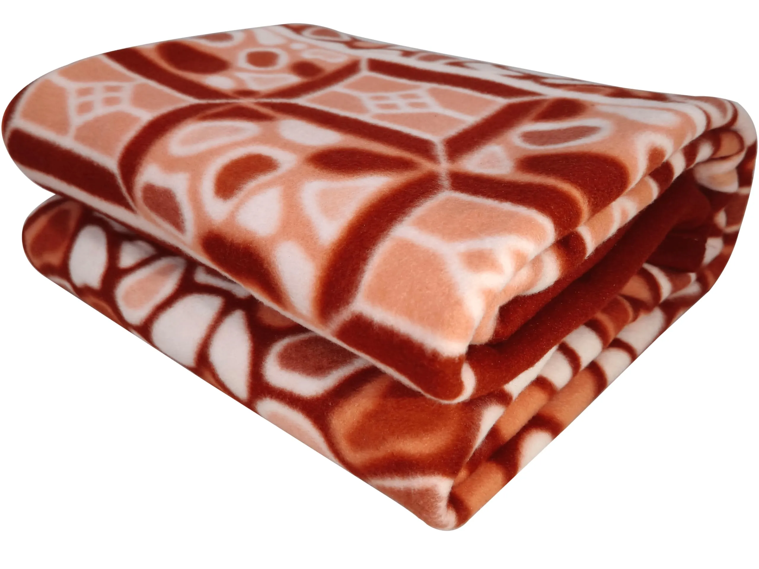 SwadeshiZon Light Fleece Blanket for Single Bed Soft, Woolen, Heavy Winter & Traveling Blanket Ideal AC & All-Season Blanket Polar Fleece & Micro Mink -60" X 90''-1 Pc, Multicolor (Orange)