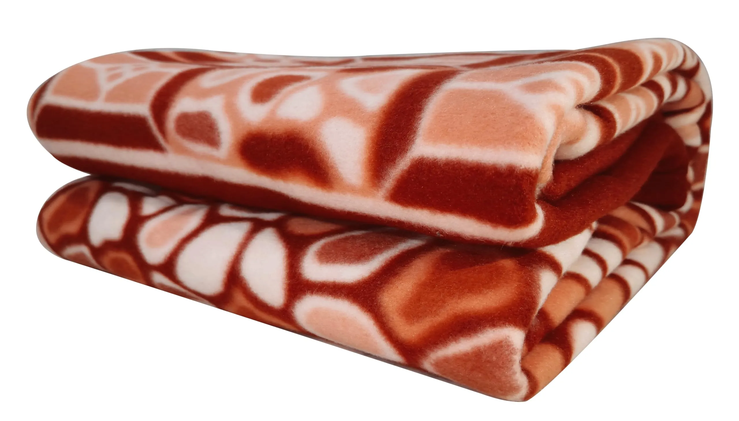 SwadeshiZon Light Fleece Blanket for Single Bed Soft, Woolen, Heavy Winter & Traveling Blanket Ideal AC & All-Season Blanket Polar Fleece & Micro Mink -60" X 90''-1 Pc, Multicolor (Orange)