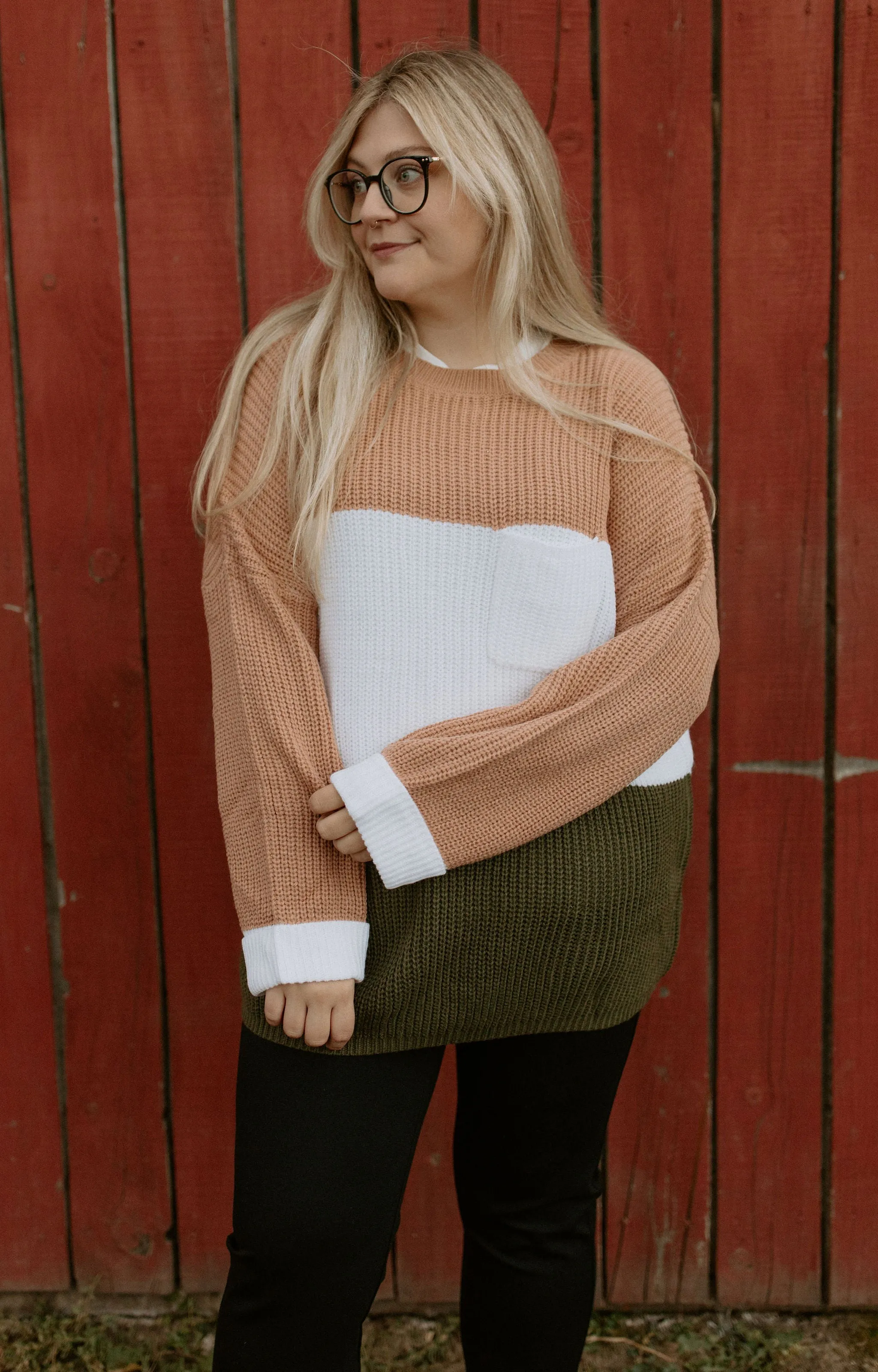 The Gwen Colour Block Sweater - PLUS