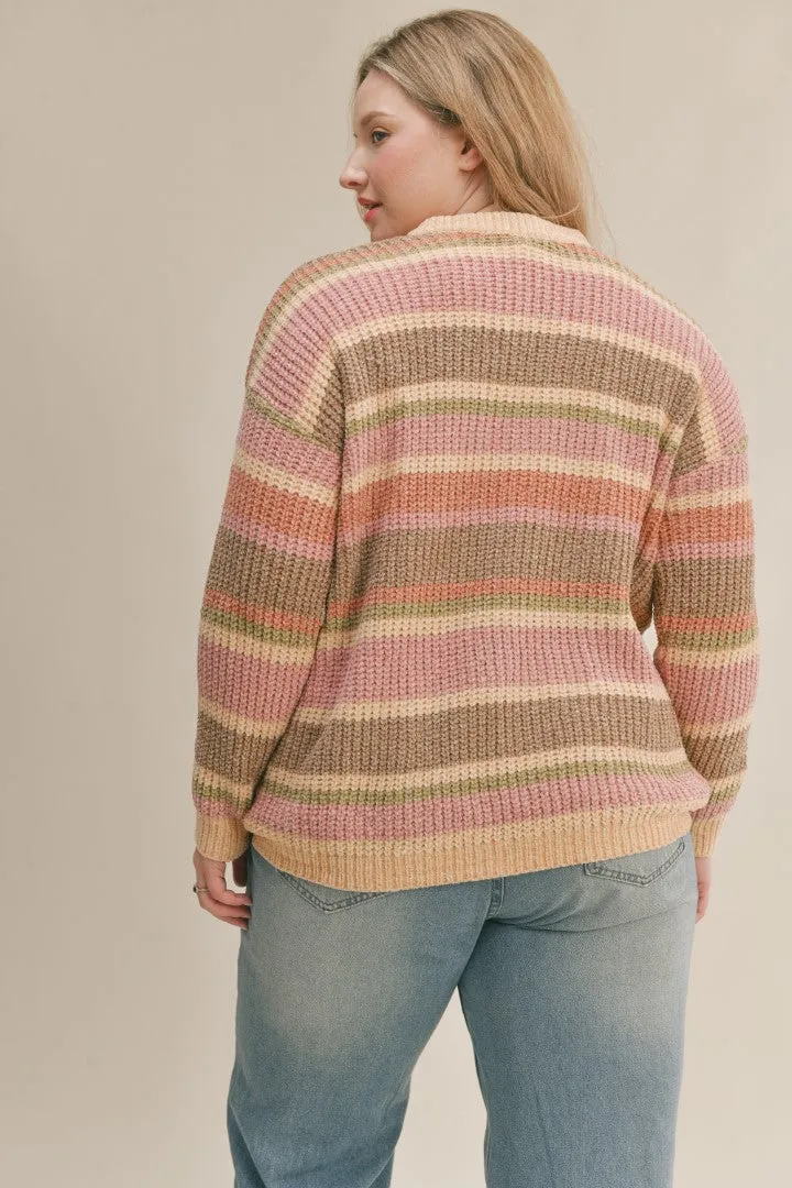 The Love Club Striped Sweater - PLUS