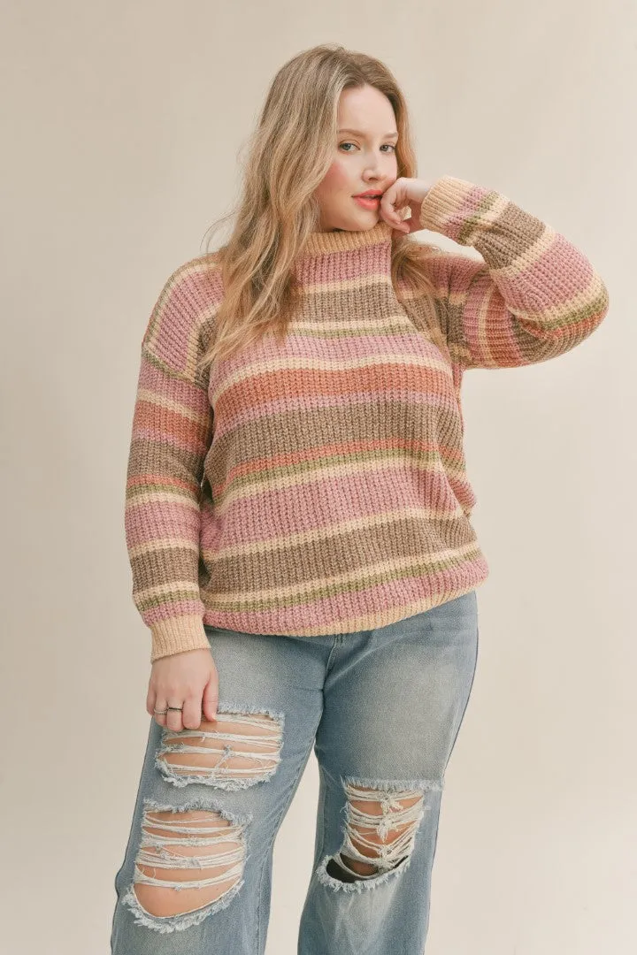 The Love Club Striped Sweater - PLUS