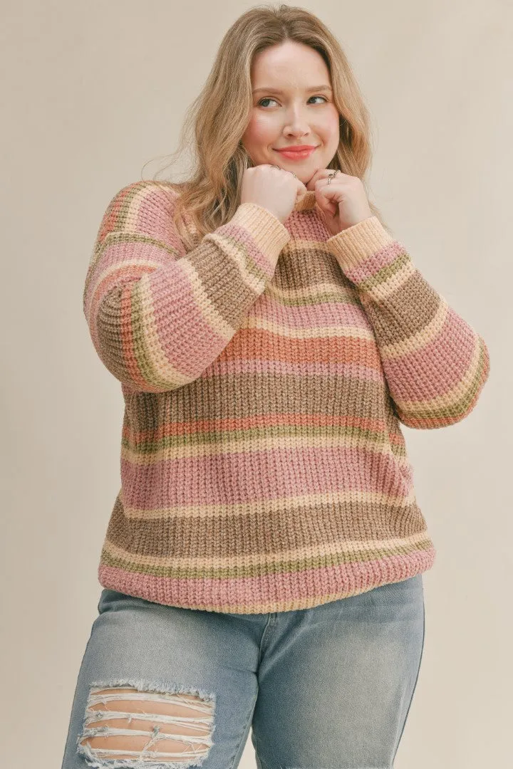 The Love Club Striped Sweater - PLUS