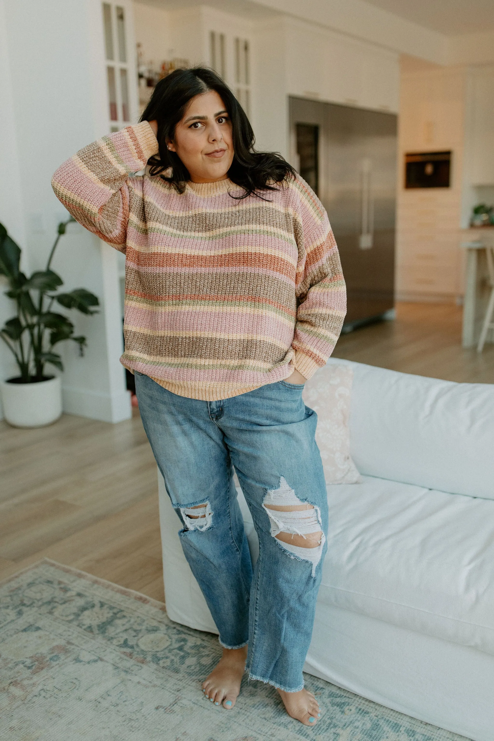 The Love Club Striped Sweater - PLUS