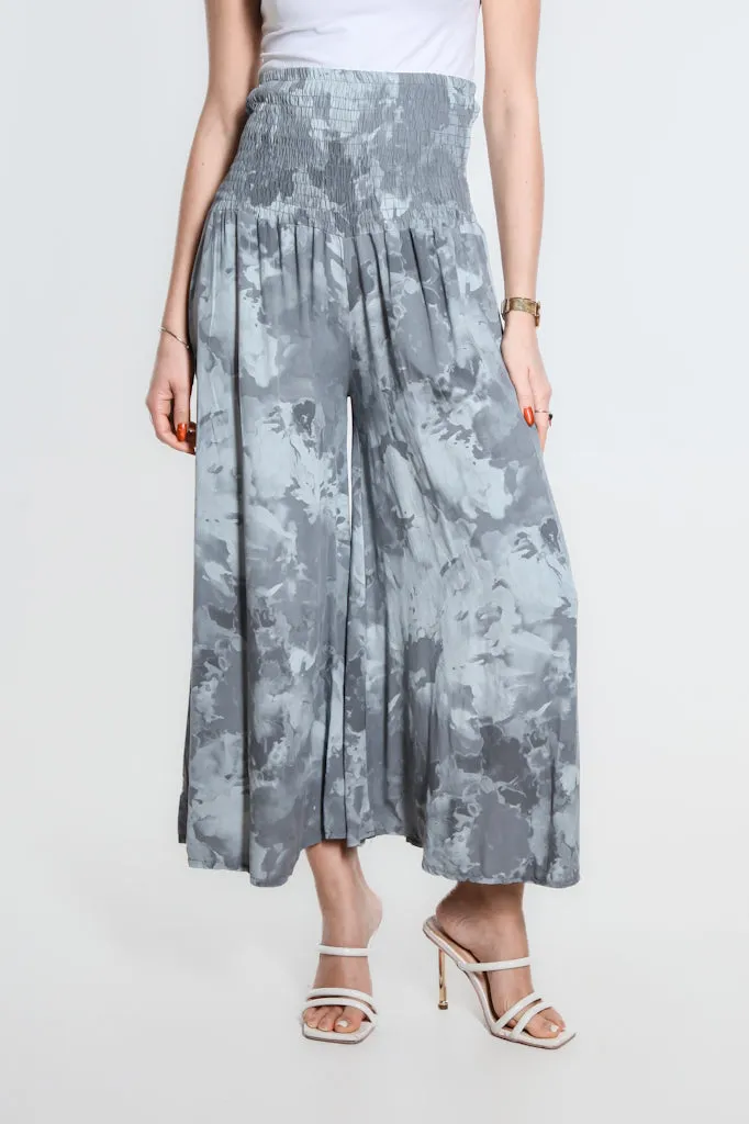 Tonal Splotch Divine Wide Leg Viscose Pant (PL169T)