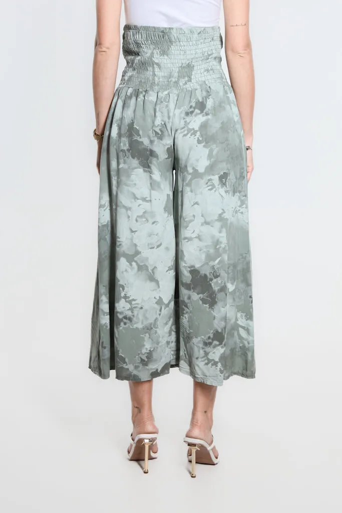 Tonal Splotch Divine Wide Leg Viscose Pant (PL169T)