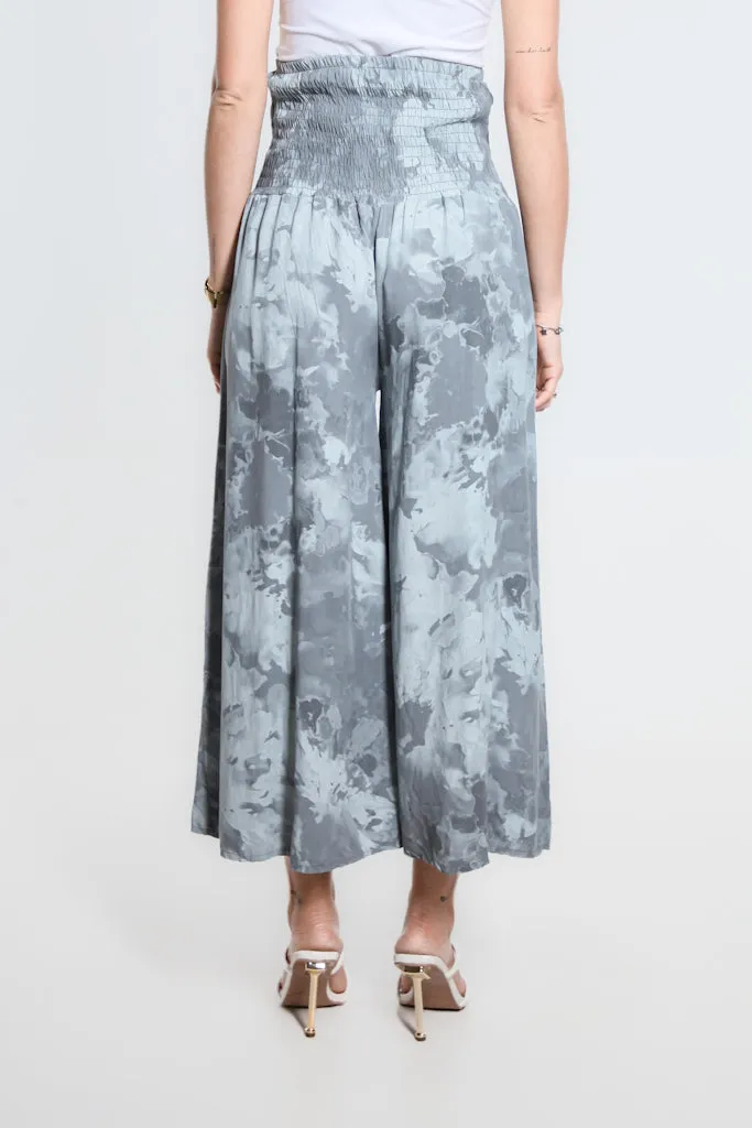 Tonal Splotch Divine Wide Leg Viscose Pant (PL169T)