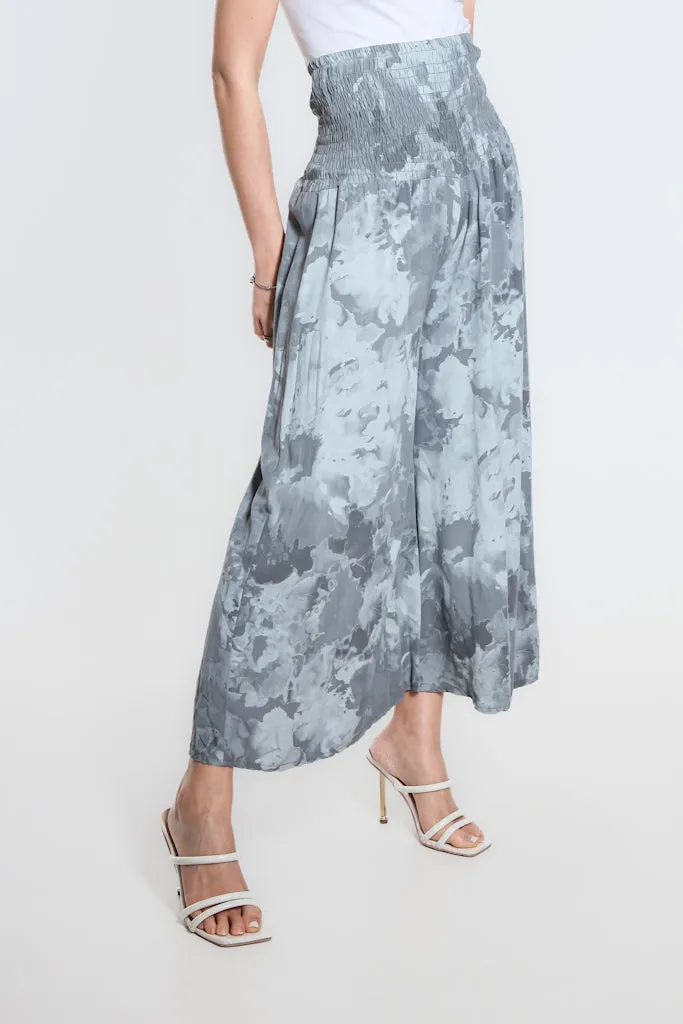 Tonal Splotch Divine Wide Leg Viscose Pant (PL169T)