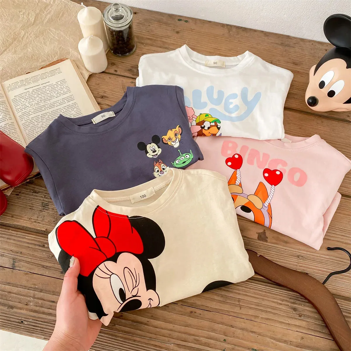 Trendy Brand Disney Children T-shirt Long-sleeved Tops Spring/autumn