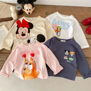 Trendy Brand Disney Children T-shirt Long-sleeved Tops Spring/autumn