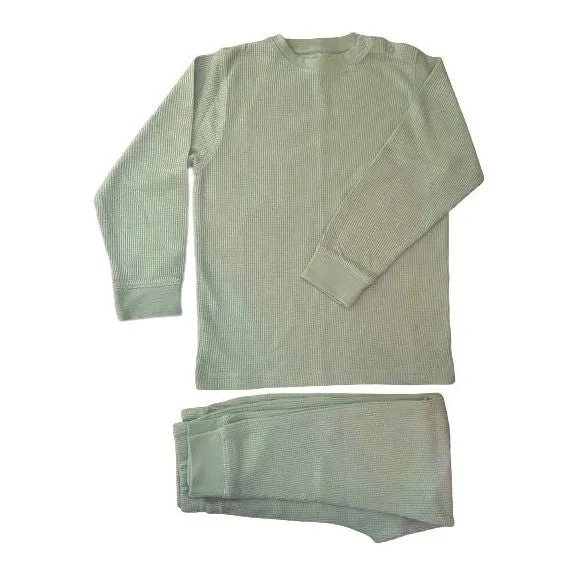 Waffle top & pants set- sage: Size 3-4Y