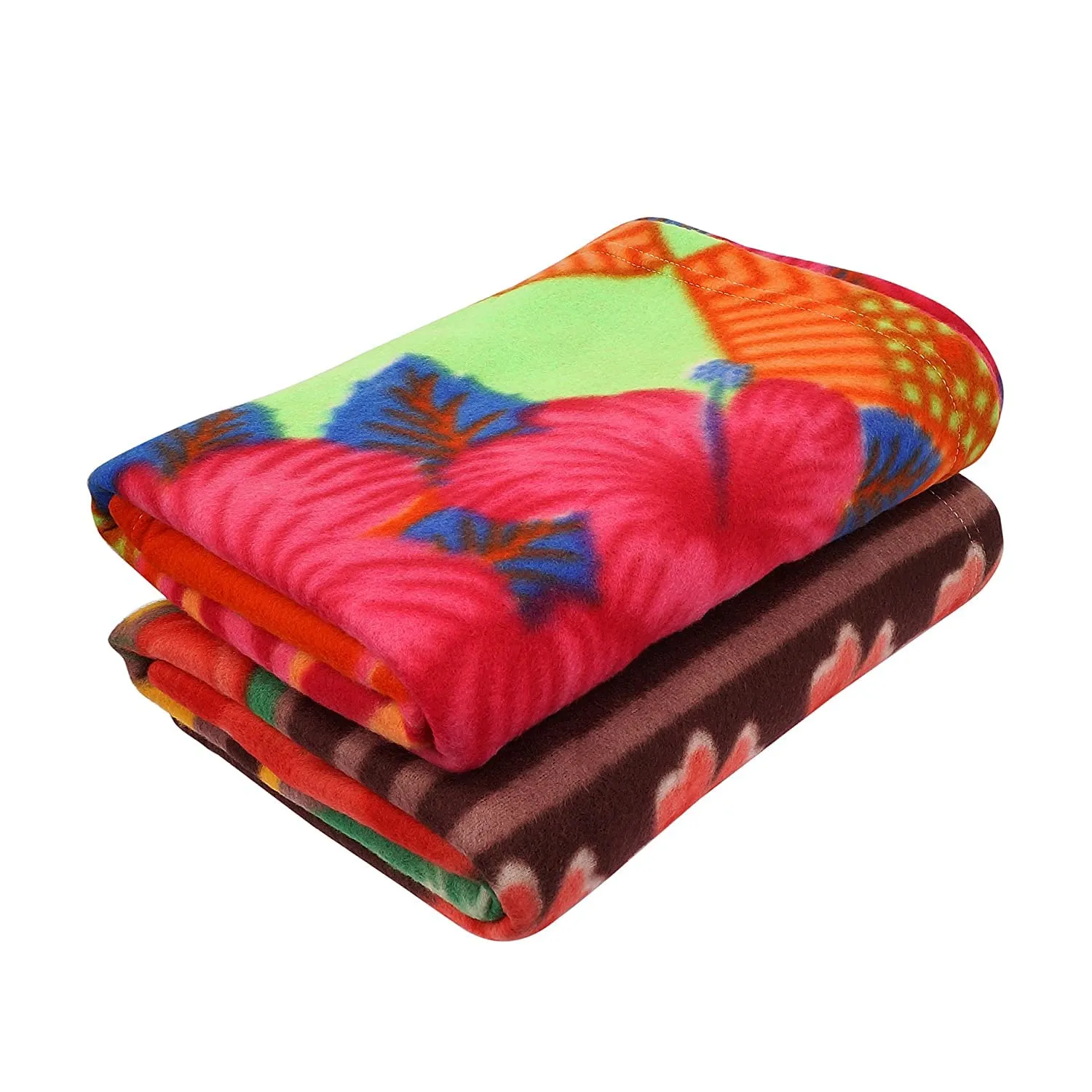 WONDERLOOK Wool Relief Blanket for Heavy Winter Single Bed Full Size for Donation and Gift Purpose - Pack of 1 (Multicolour-C)