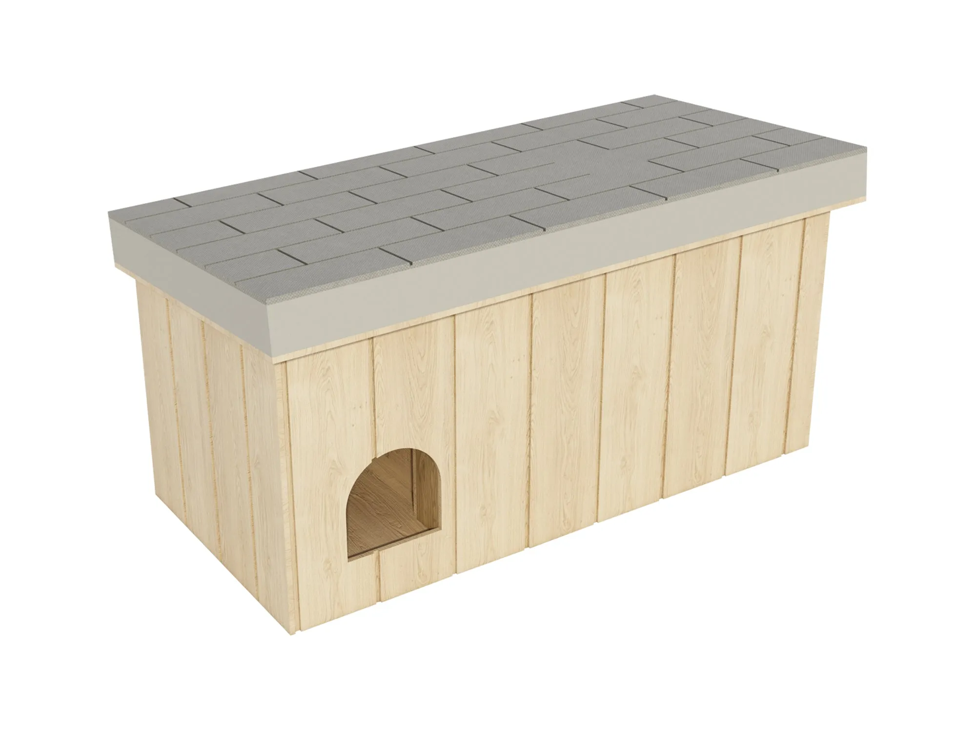 Wooden DIY Dog House Plans - Medium Size Pet Outdoor Shelter Doghouse Kennel Home