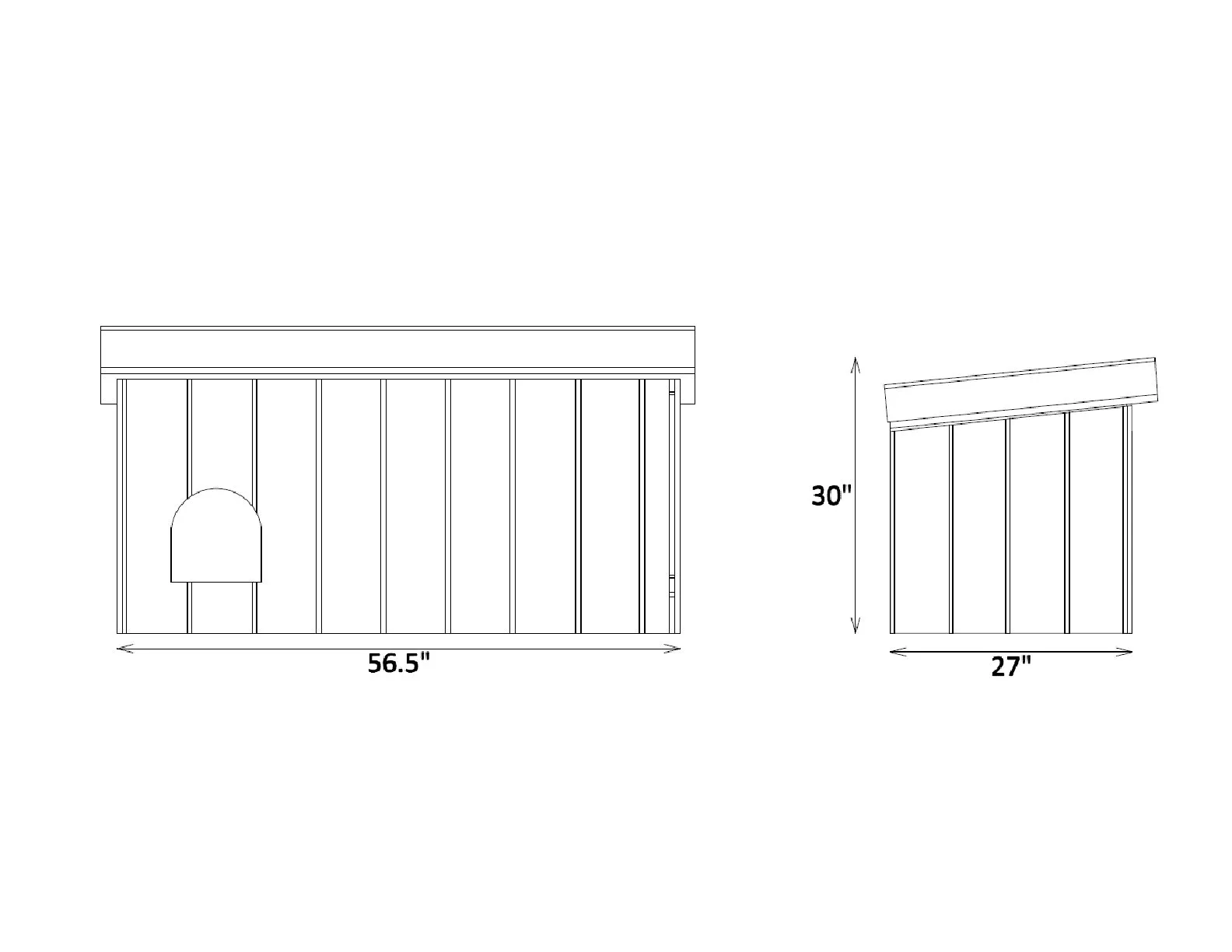 Wooden DIY Dog House Plans - Medium Size Pet Outdoor Shelter Doghouse Kennel Home