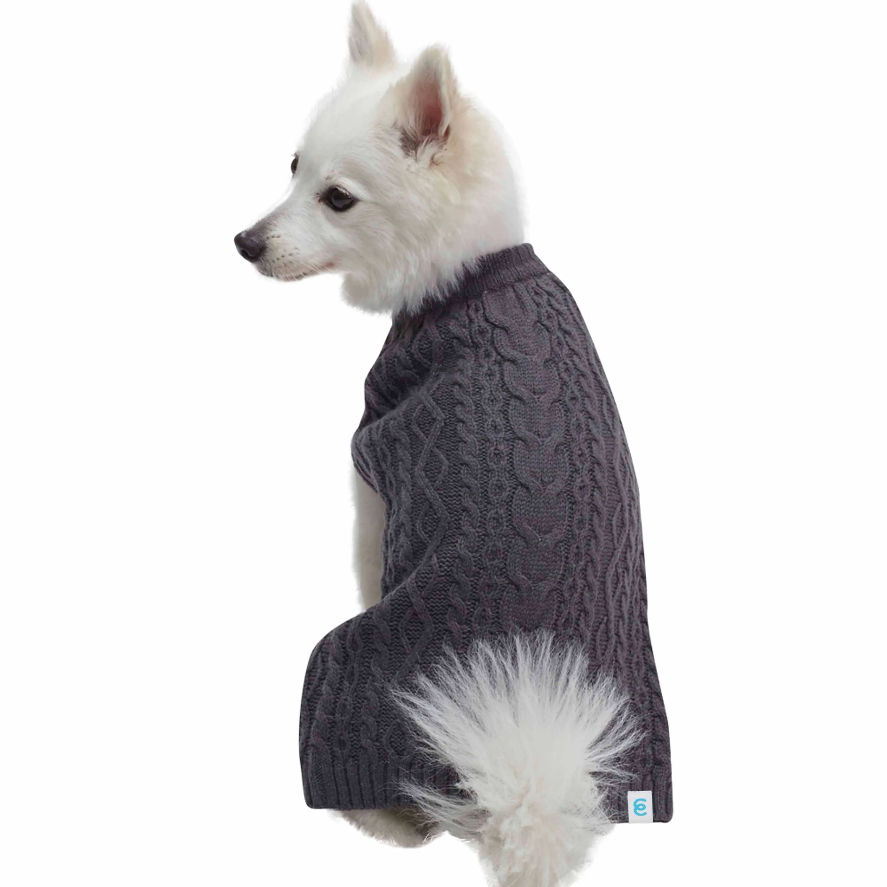 Wool Blend Cable Knit Dog Sweater